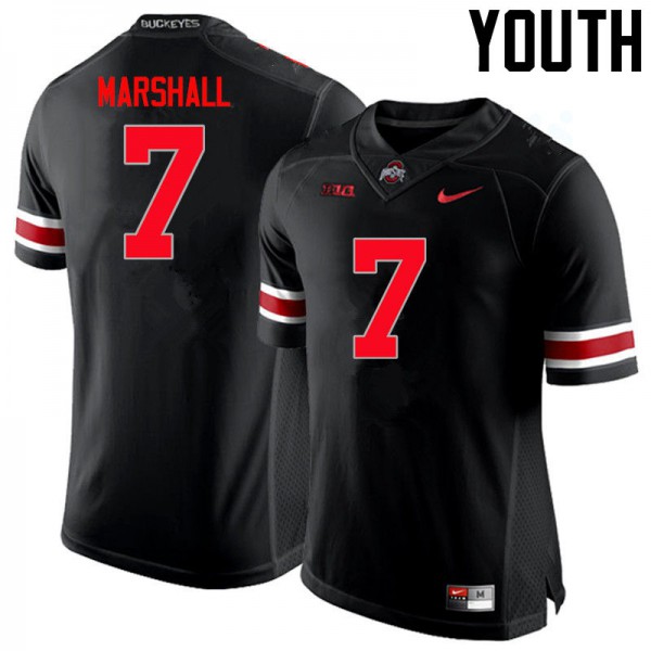 Ohio State Buckeyes #7 Jalin Marshall Youth Football Jersey Black